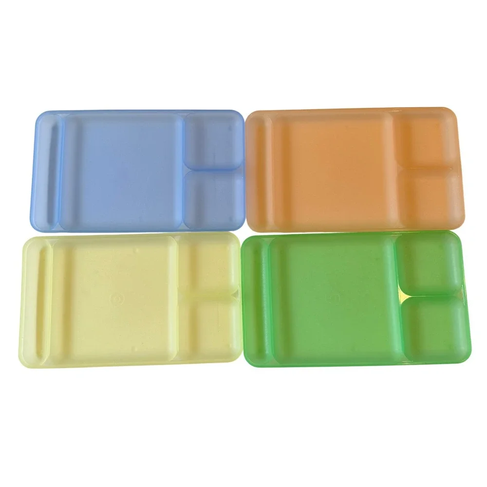 Tupperware Vintage Pastel Divided Serving Trays Set of 4 Plastic Plates